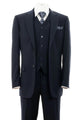 Cheap Priced Suit  - Mens Modern Fit 2 Button Vested Basic Navy Suit