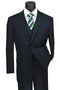 Cheap Priced Suit - Mens Classic Fit Vested Banker Pinstripe Navy Suit