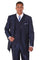 Cheap priced Suit- Mens 3 Button Vested Wide Peak Lapel Two Tone Sharkskin Navy Suit