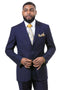 Cheap Priced Suit - Mens Two Button Slim Fit Business Navy Suit