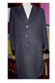 45 Inch navy  colored classic model features button front Wool fabric Three buttons style men's Overcoat