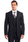 Cheap Priced Suit - Men's Two Button Vested Business Navy Blue Pinstripe Suit