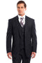 Cheap Priced Suit - Men's Two Button Vested Business Navy Blue Pinstripe Suit