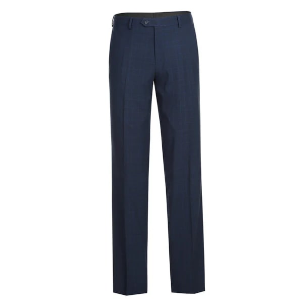 Renoir Clothing - Renoir Suit - Renoir Fashion - Stretch Performance 2-button Classic Fit Navy Check Renoir Suit blue