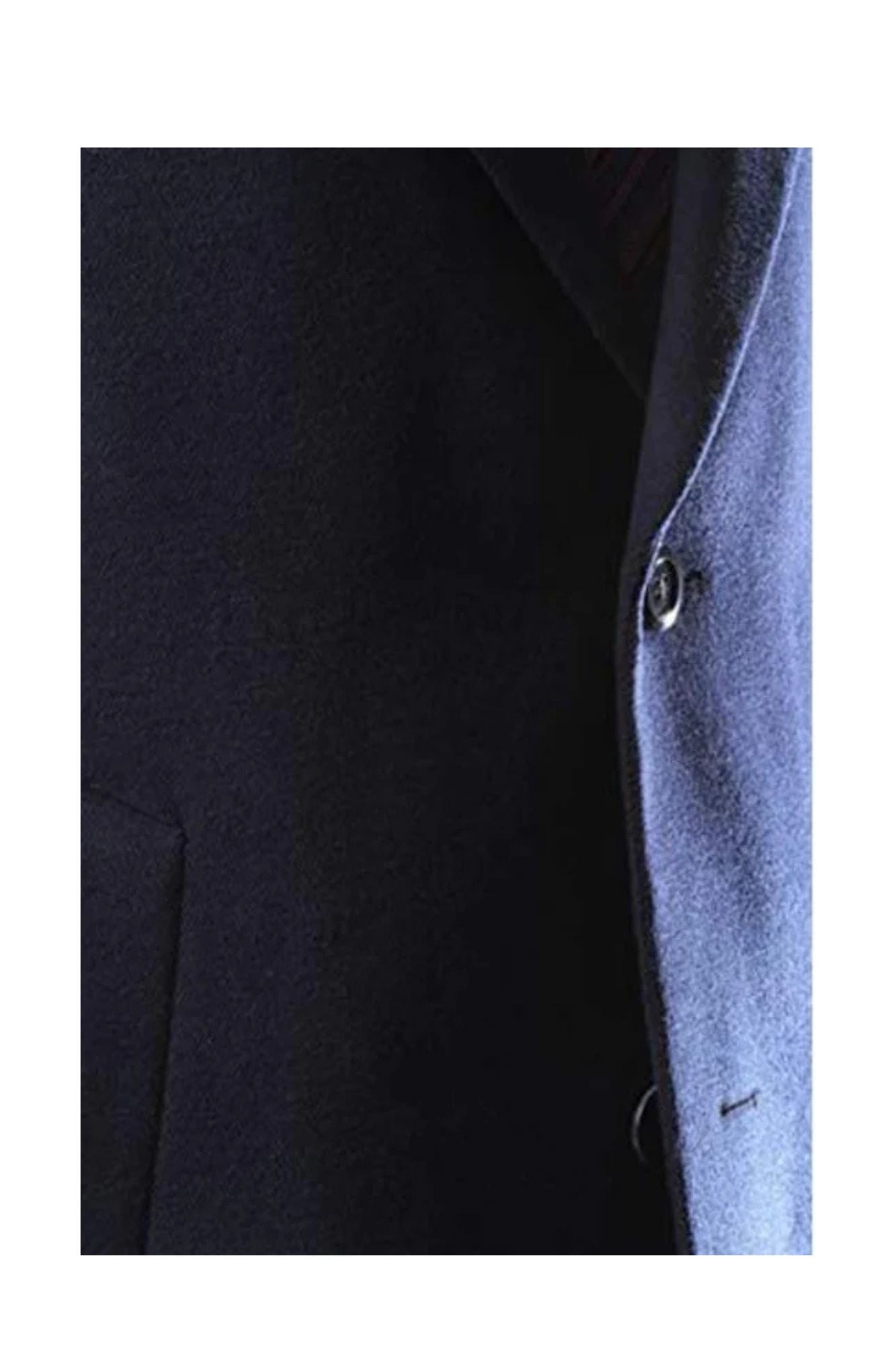 men's Caravelli Two Button 3/4 Length Navy Long men's Car Coat Dress Topcoat - Winter coat - Coat Size 38