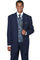 Zoot Suit - Mens 4 Button Long Vested Fashion Navy with Paisley Vest Suit