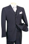 Cheap Priced Suit  - Mens 3 Button Classic Fit Vested Basic Navy Suit