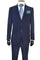 Cheap Priced Suit- Mens 2 Button Slim Fit Poplin Navy Basic Suit