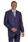 Cheap Priced Suit- Mens Classic 3 Button Wool Feel Suit - Designer Brand Tonal Pinstripe Navy Suit