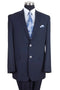 Cheap Priced Suit - Mens Basic 2 Button Wool Feel - Designer Brand Modern Fit Navy Suit