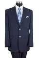Cheap Priced Suit - Mens Basic 2 Button Wool Feel - Designer Brand Modern Fit Navy Suit