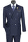 Cheap Priced Suit - Mens Double Breasted Windowpane Plaid Navy Suit