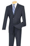 Cheap Priced Suit - Mens Two Button Modern Fit Wool Feel - Designer Brand Navy Suit