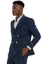 Cheap Priced Suit - Men's Slim Fit Double Breasted Wedding Navy Suit With Gold Buttons