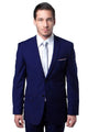 Cheap Priced Suit- Men's Basic 2 Button Slim Fit Wedding  Navy Suit