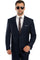 Cheap Priced Suit - Men's Two Button Regular Fit Micro Pinstripe Business Navy Suit