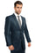 Cheap Priced Suit - Men's Slim Fit Textured Shiny Sharkskin Navy Suit