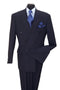 Cheap Priced Suit - Mens Classic Double Breasted Smooth Pinstripe Navy Suit