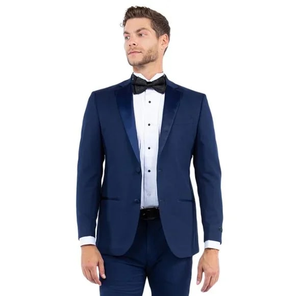 Notch Lapel   Tuxedo Separates Coat, Navy by ZeGarie