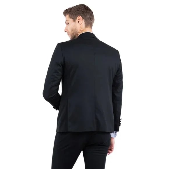 Notch Lapel  Tuxedo Separates Coat, Black by ZeGarie