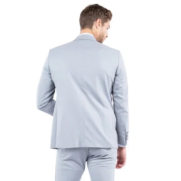 Notch Lapel  Tuxedo Separates Coat, Lt. Grey by ZeGarie - 38 Short Jacket+32 Waist Adjustable 28to34)(Height: 5 4 to5 7 )(Neck  15-16.5)S-M)