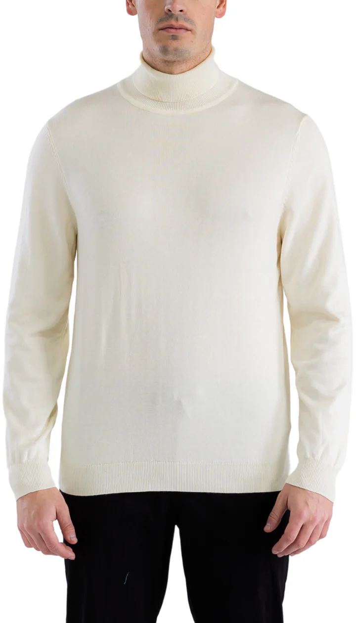 MENS OFF-WHITE PULLOVER TURTLENECK SWEATER - SMALL