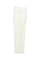 Tiglio Luxe Offwhite Wide Leg, Pure Wool Dress Pants 2576