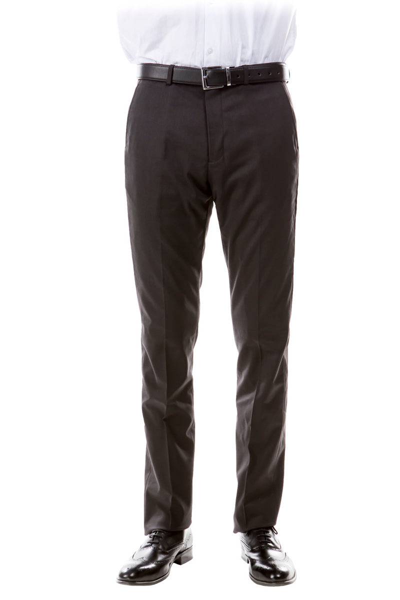 "Designer Men's Wool   Pants - Charcoal Grey" - 30W x 30L