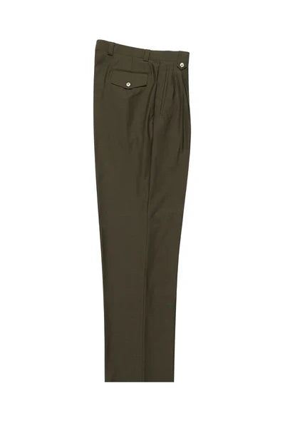 Olive Wide Leg Wool Dress Pant 2586/2576 by Tiglio Luxe - 32
