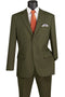 Cheap Priced Suit - Mens 2 Button Classic Poplin Olive Suit green