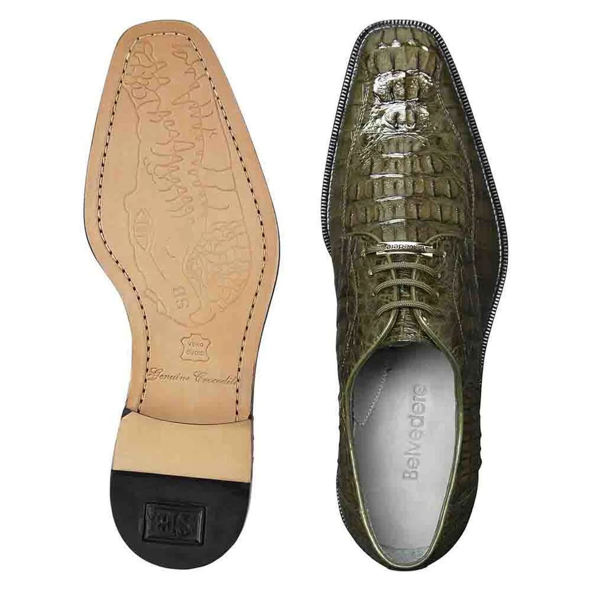 Belvedere Chapo Exotic Crocodile Hornback Oxfords - 9