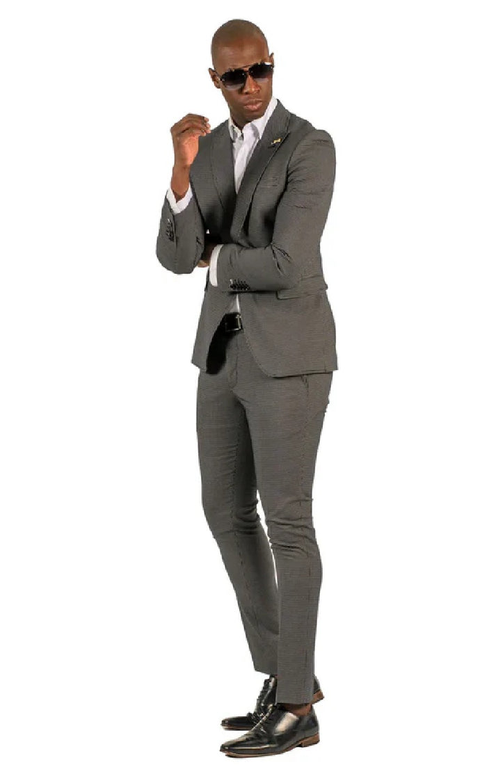 Stretch Fabric - "Gray" Light Weight Suit - Slim Fitted Suit "Style #"