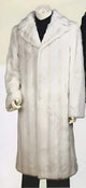 Artificial Fur Coat Off-White Full Length Dress Coat  Priced Available In Big & Tall Sizes Long men's Dress Topcoat - Winter coat