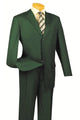 Cheap Priced Suit - Mens Classic 3 Button Regular Fit Olive Suit green