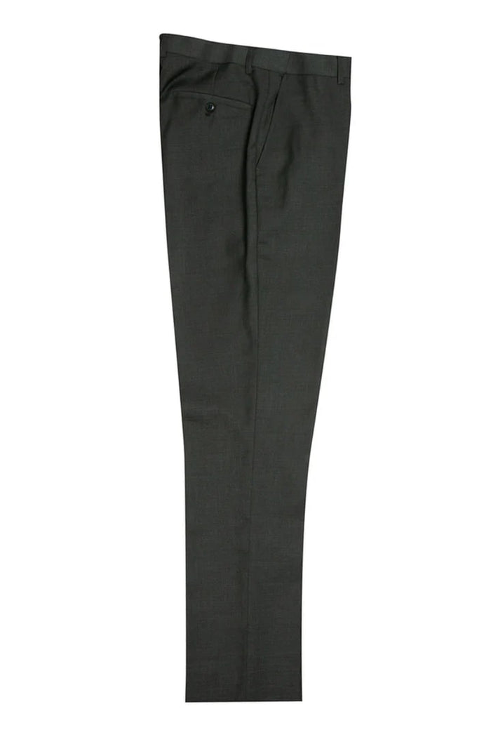 Cheap priced Suit- Men's Two Button Vested Stacy Adams Sharkskin Olive Green Suit