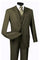 Cheap priced Suit - Mens Basic 2 Button Vested Olive Suit green