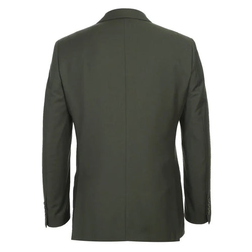Cheap Priced Suit - Mens Basic Two Button Slim Fit  Olive Suit With Optional Vest green