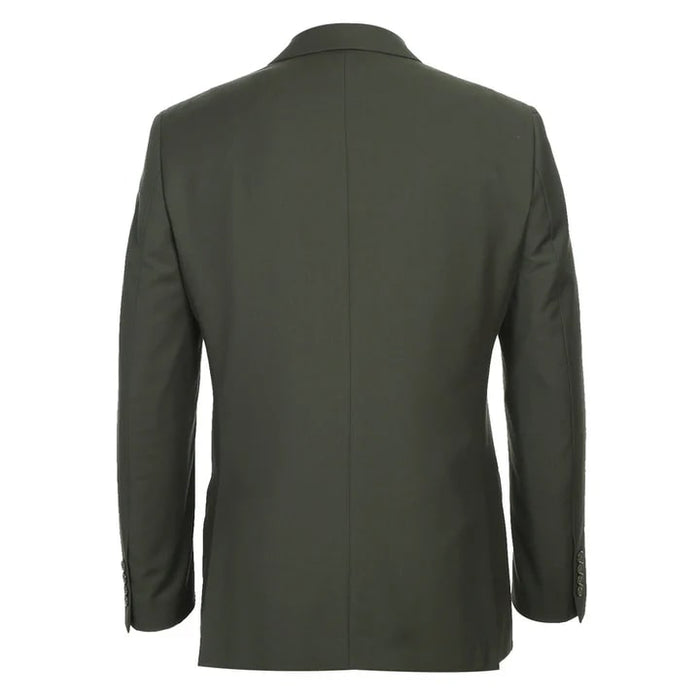 Cheap Priced Suit - Mens Basic Two Button Slim Fit  Olive Suit With Optional Vest green