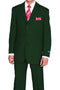 Cheap Priced Suit - Mens 3 Button Classic Fit Poplin Olive Suit green