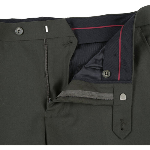 Cheap Priced Suit - Mens Basic Two Button Slim Fit  Olive Suit With Optional Vest green