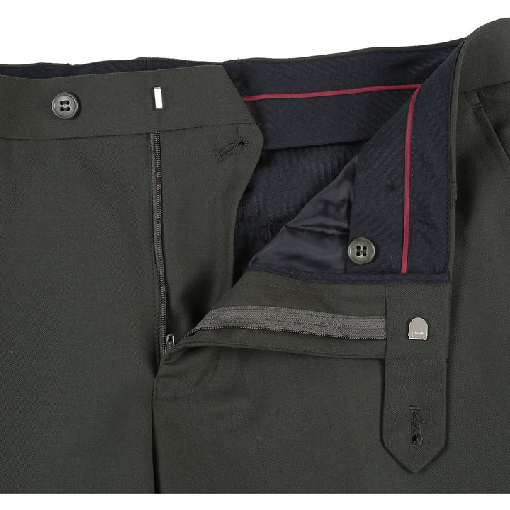 Cheap Priced Suit - Mens Basic Two Button Slim Fit  Olive Suit With Optional Vest green - 38 Short Jacket+32 Waist Adjustable 28to34)(Height: 5 4 to5 7 )(Neck  15-16.5)S-M)