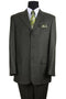 Cheap Priced Suit  - Mens 3 Button Texured Classic Fit Pleated Pant Olive Suit