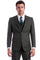 Cheap priced Suit  - Men's Two Button Hybrid Fit Vested Sharkskin Wedding & Business Olive Green Suit