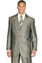 Cheap Priced Suit - Mens 3 Button Peak Lapel Shiny Sharkskin Micro Pinstripe Olive Suit