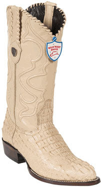 West Oryx J-Toe Caiman ~ World Best Alligator ~ Gator Skin Hornback Cowboy Boots - 6EE