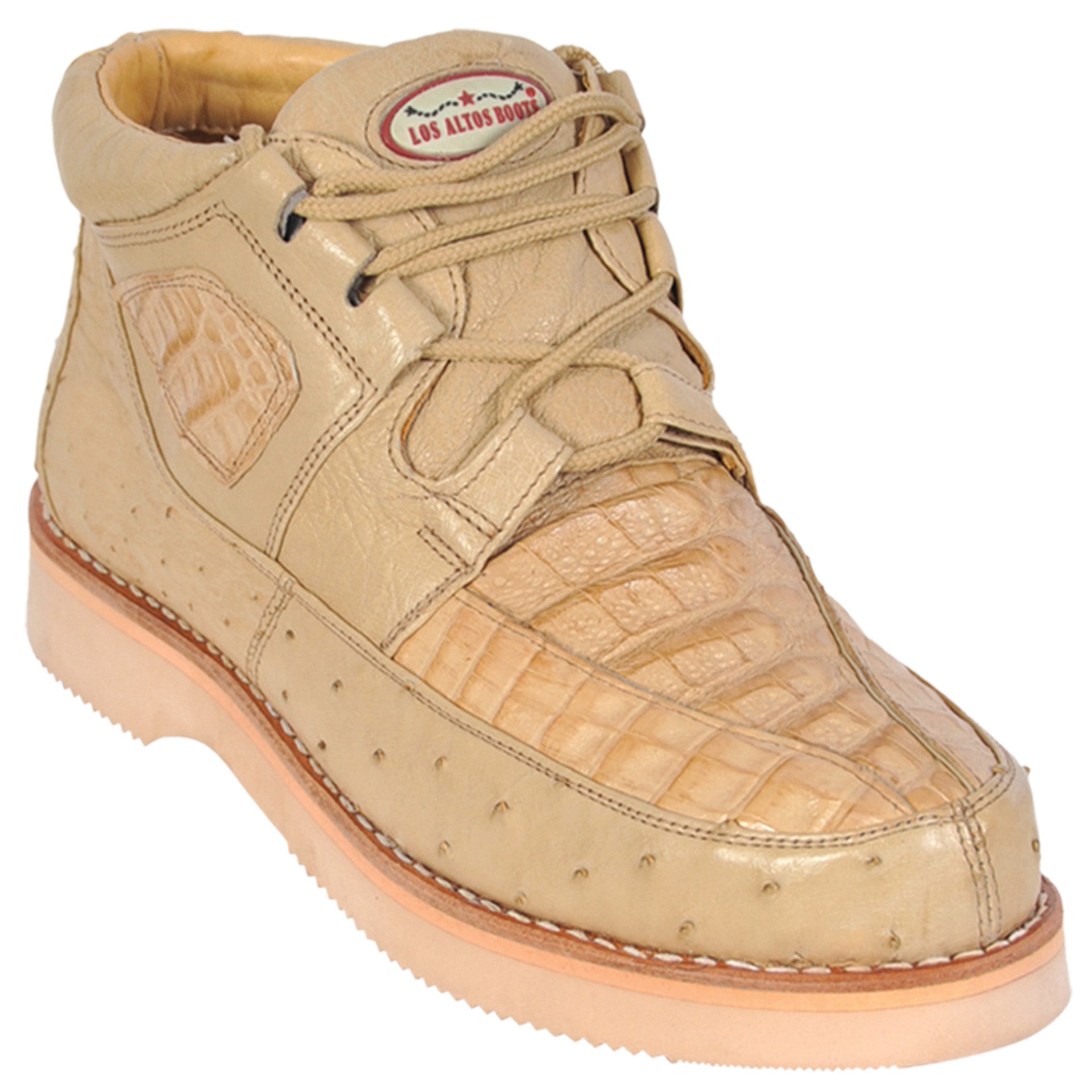 Los Altos Casual Oryx Caiman & Ostrich Skin Sneakers - 8