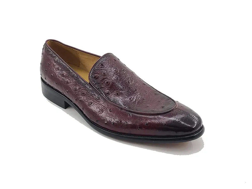 Ostrich Embossed Calfskin Slip-on Loafer - 7.5