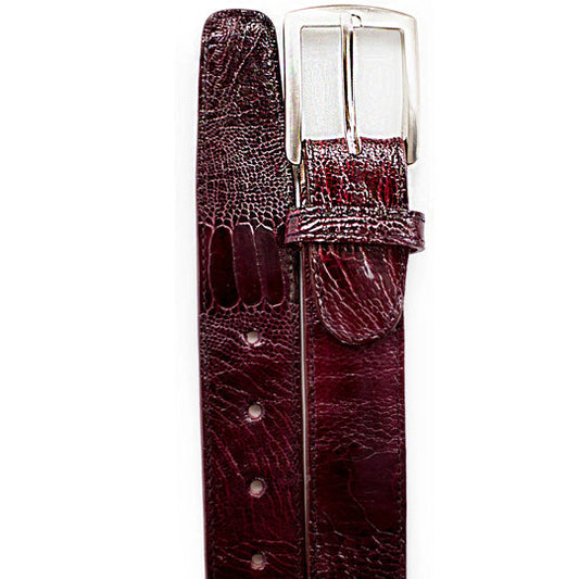 Belvedere Ostrich Leg Belt Burgundy - Model 2000 Luxury Shoe