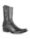 Men's King Exotic Cowboy Style By Los Altos Boots Botas For Sale Dubai Toe Black Genuine Ostrich Skin Handcrafted Leather Dress Cowboy Boot Cheap Priced For Sale Online - Botas De Avestruz