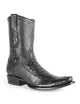 Men's King Exotic Cowboy Style By Los Altos Boots Botas For Sale Dubai Toe Black Genuine Ostrich Skin Handcrafted Leather Dress Cowboy Boot Cheap Priced For Sale Online - Botas De Avestruz
